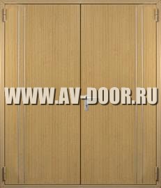 Дверь металлическая противопожарная двустворчатая глухая с МДФ ДМП-2Г 