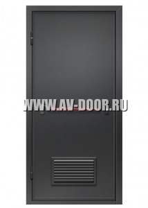 Дверь противопожарная одностворчатая с антипаникой и решеткой ДМП-1Г