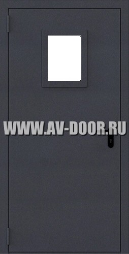 Дверь противопожарная однопольная со стеклом
