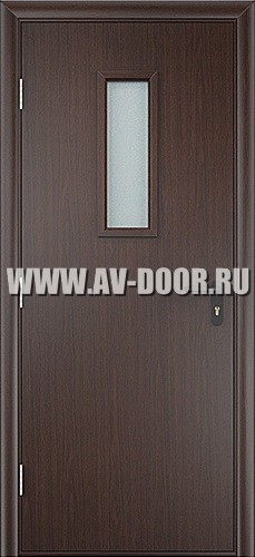 Противопожарная однопольная дверь со стеклом