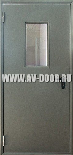 Противопожарная одностворчатая дверь со стеклом