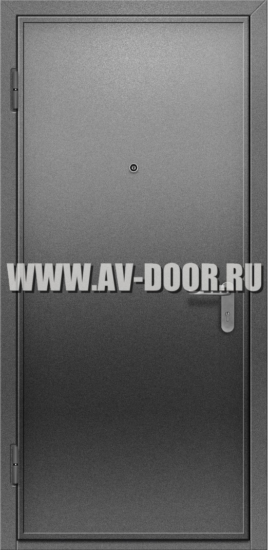 Однопольная противопожарная серая глухая дверь
