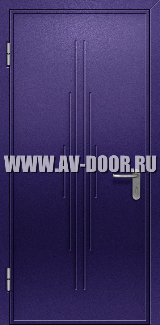 Противопожарная глухая однопольная дверь без порога