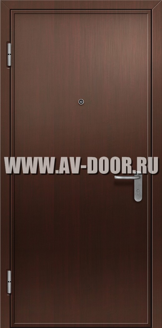 Одностворчатая противопожарная без порога дверь с отделкой мдф