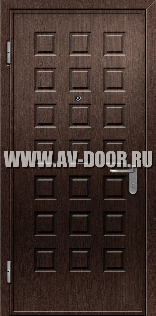 Глухая противопожарная однопольная дверь из мдф без порога