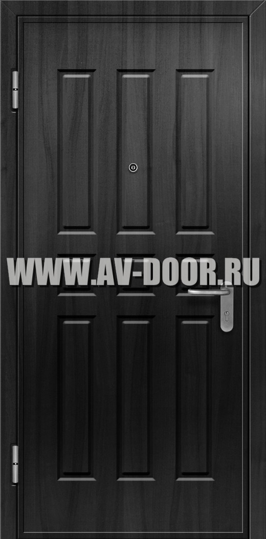 Противопожарная однопольная глухая дверь из мдф без порога