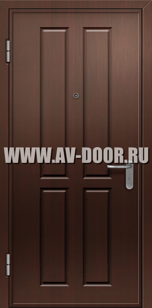 Однопольная противопожарная глухая дверь из мдф без порога
