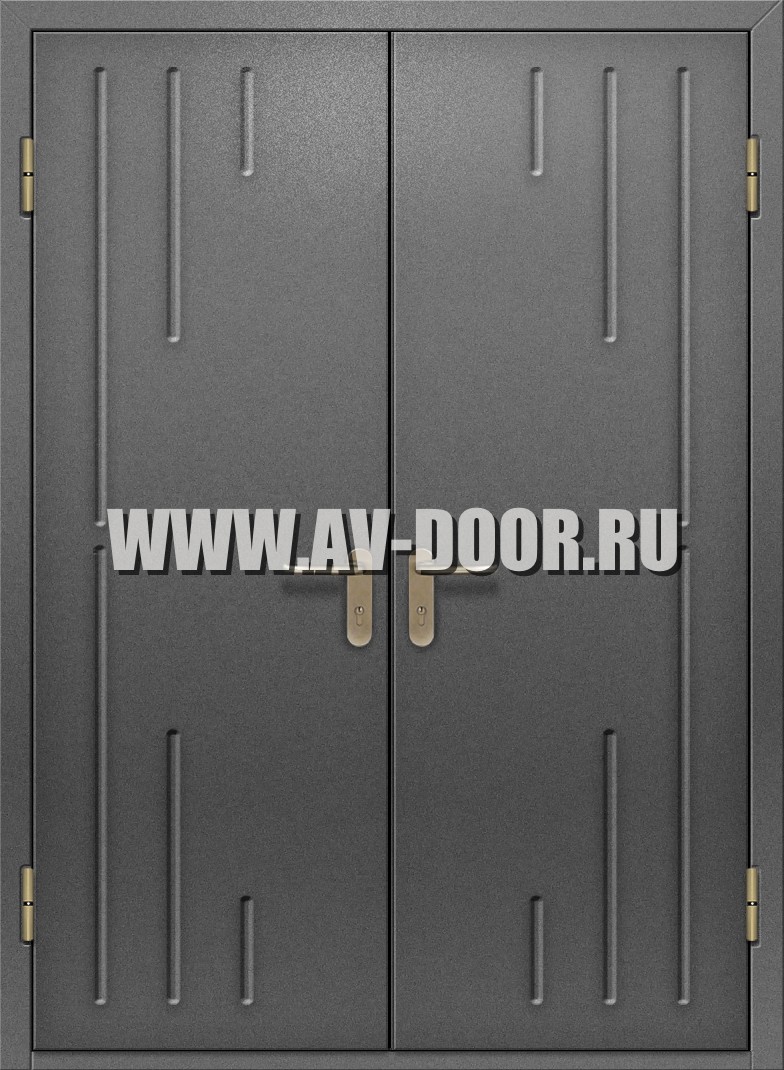 Противопожарная двупольная глухая дверь