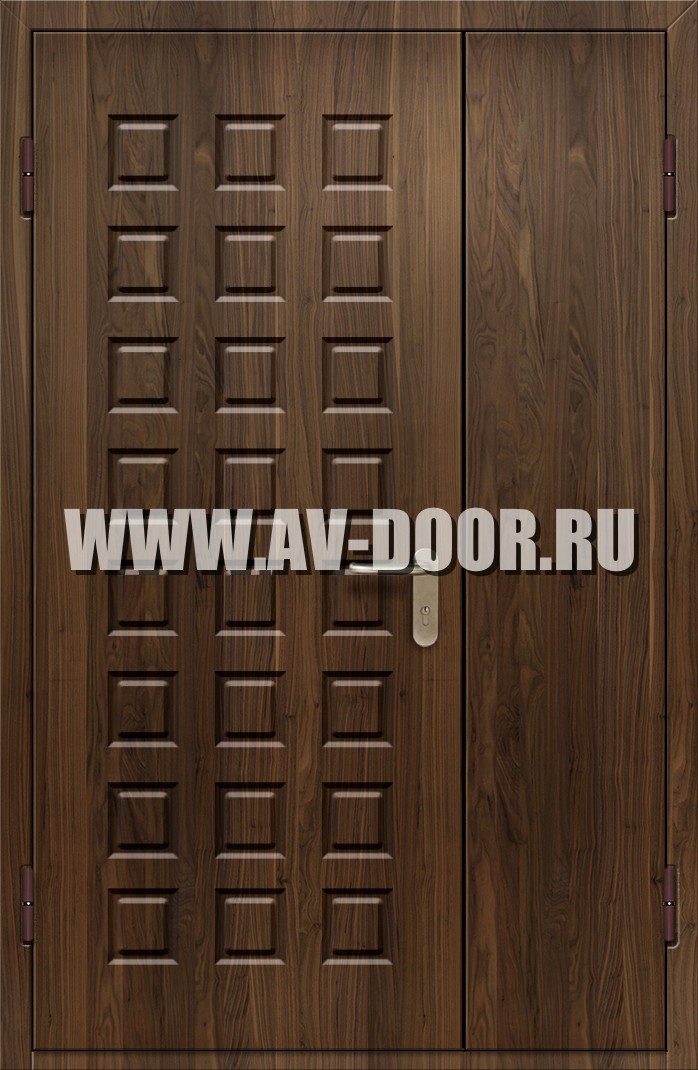 Глухая полуторная противопожарная дверь из МДФ
