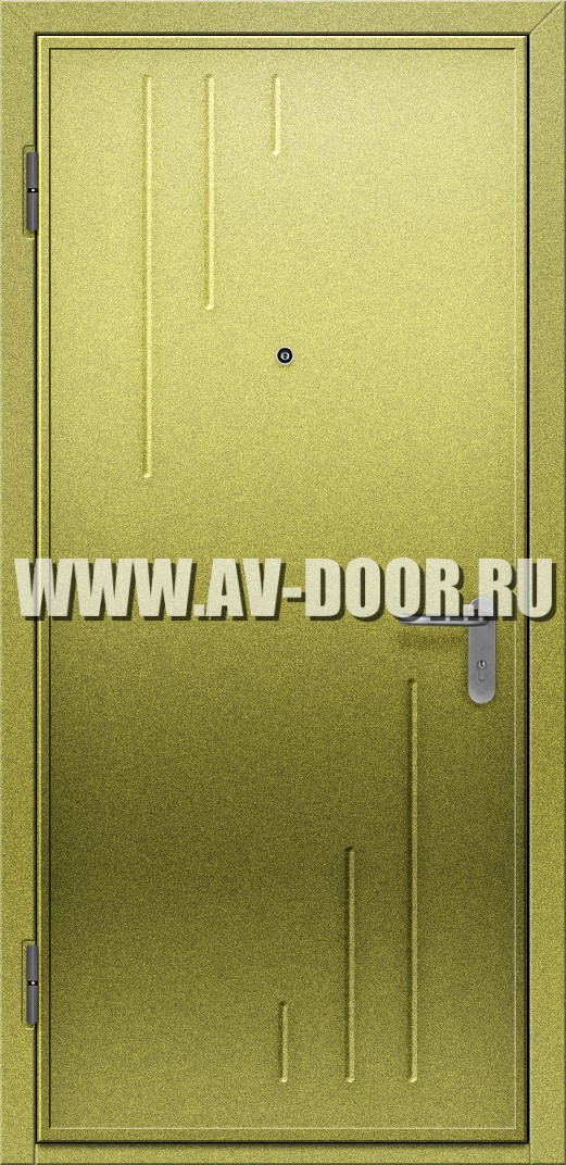 Жёлтая однопольная дверь с защитой от огня