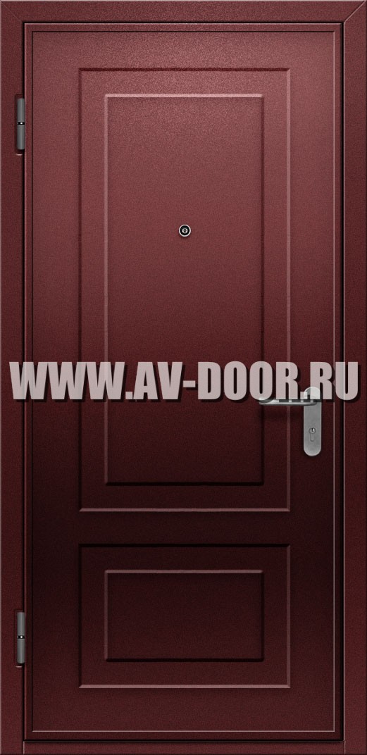 Глухая однопольная коричневая дверь с защитой от огня