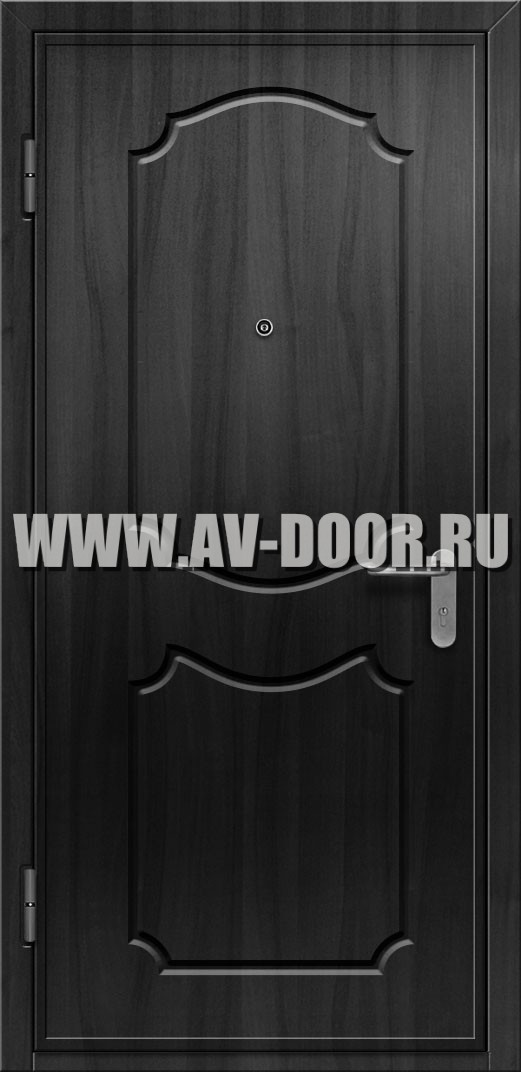 Тёмная однопольная противопожарная дверь из МДФ