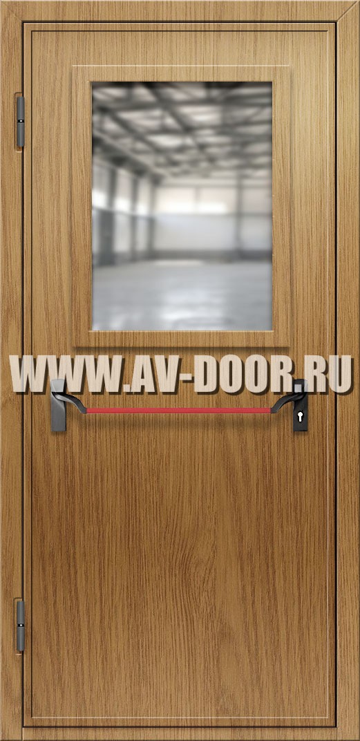 Дверь противопожарная с антипаникой и стеклом