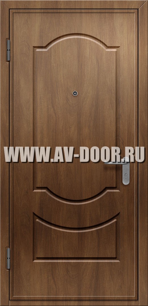 Коричневая глухая противопожарная дверь из МДФ