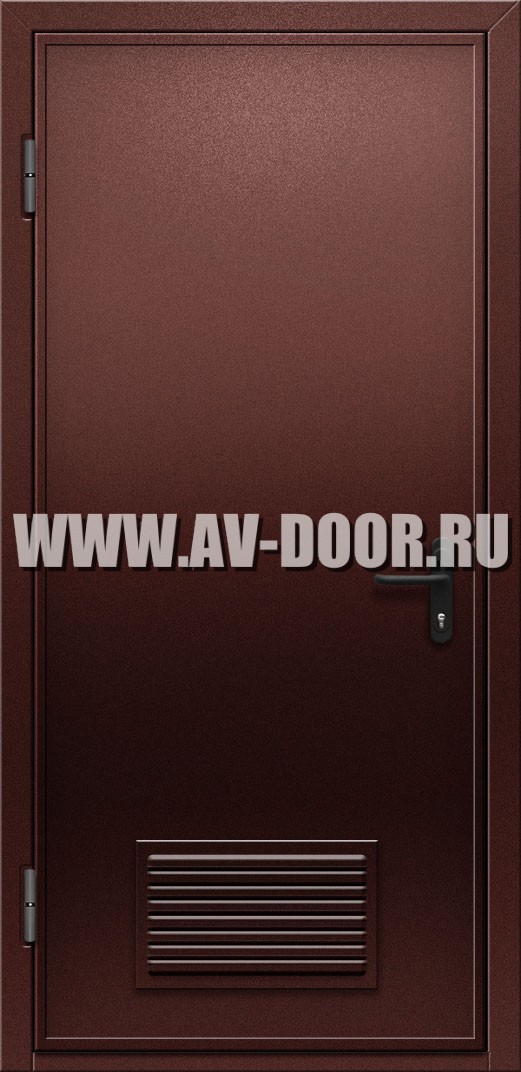 Дверь противопожарная однопольная с решеткой