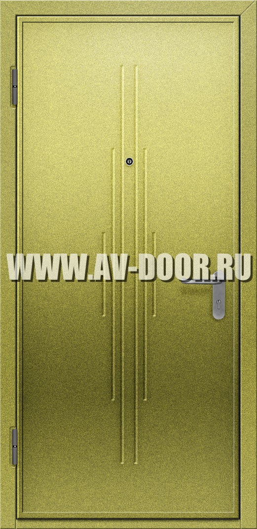 Противопожарная глухая дверь с порогом
