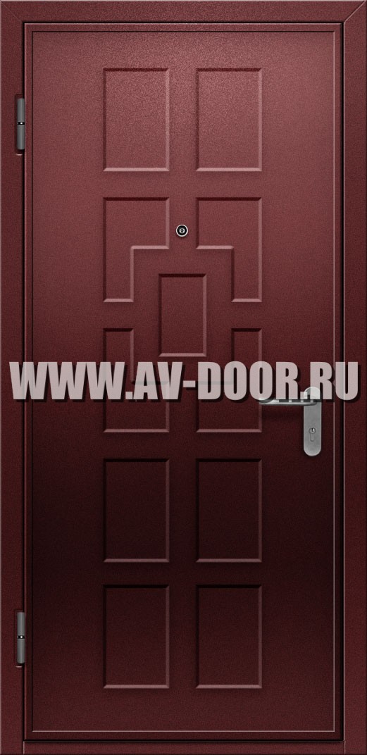 Одностворчатая глухая дверь с порогом