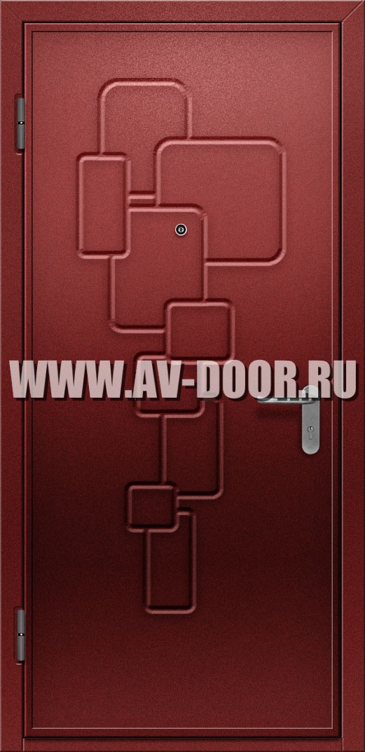 Противопожарная однопольная дверь с порогом