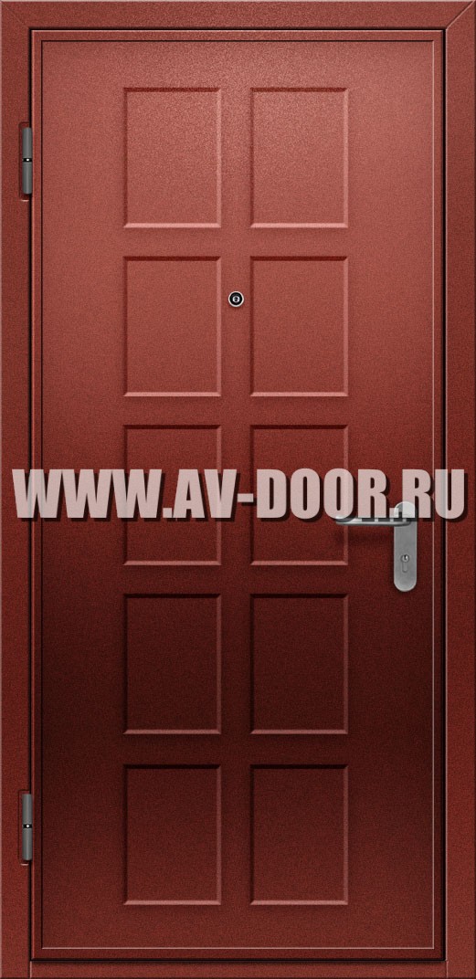 Глухая противопожарная огнестойкая дверь с выпадающим порогом