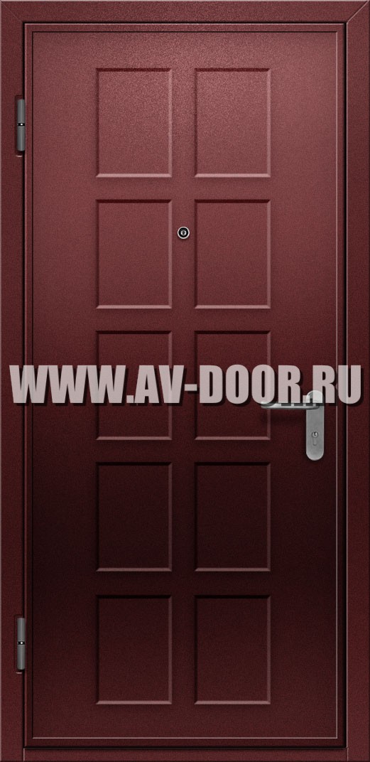 Глухая противопожарная дверь огнеупорная с выпадающим порогом