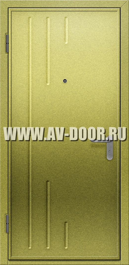 Одностворчатая противопожарная оливковая дверь