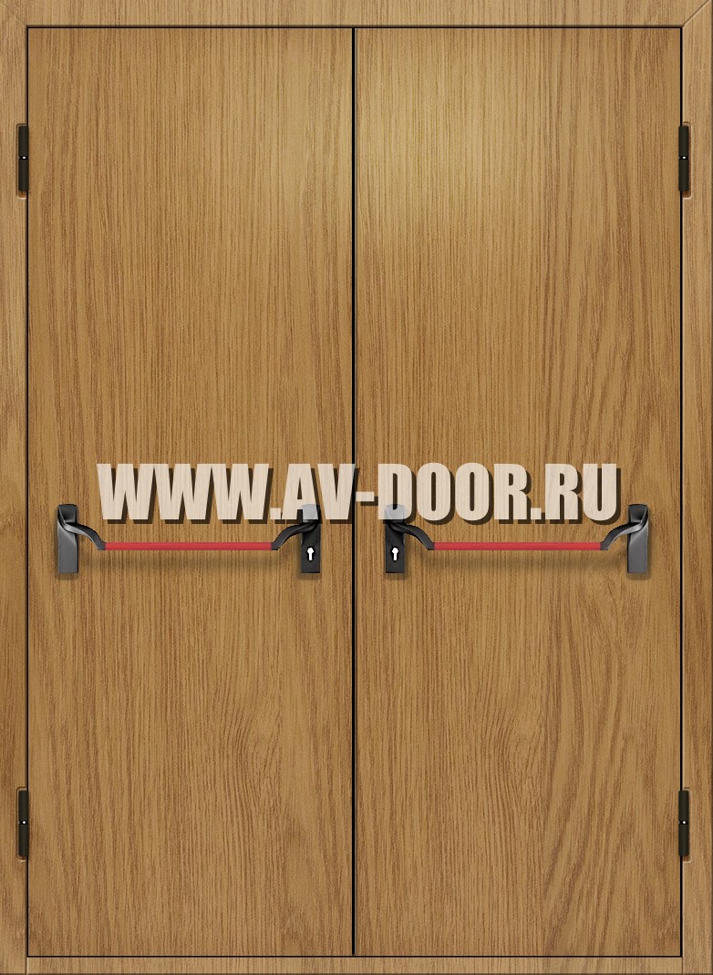 Двупольная противопожарная дверь из МДФ с антипаникой