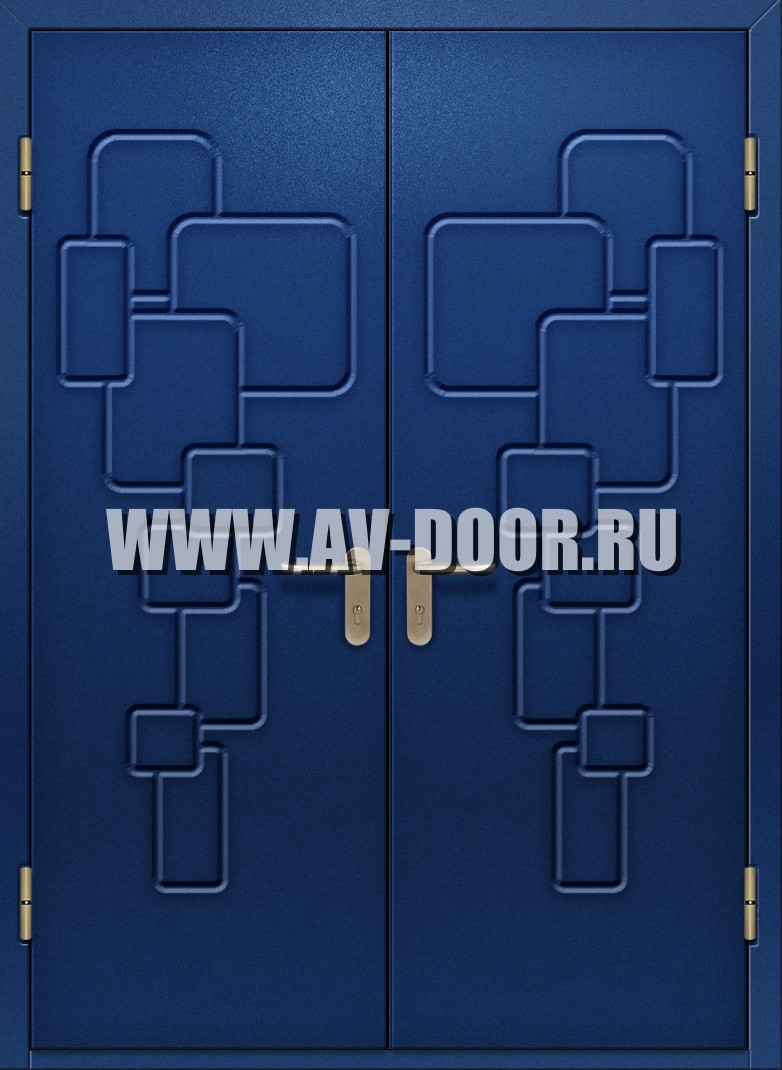Дымогазонепроницаемая двухстворчатая глухая дверь