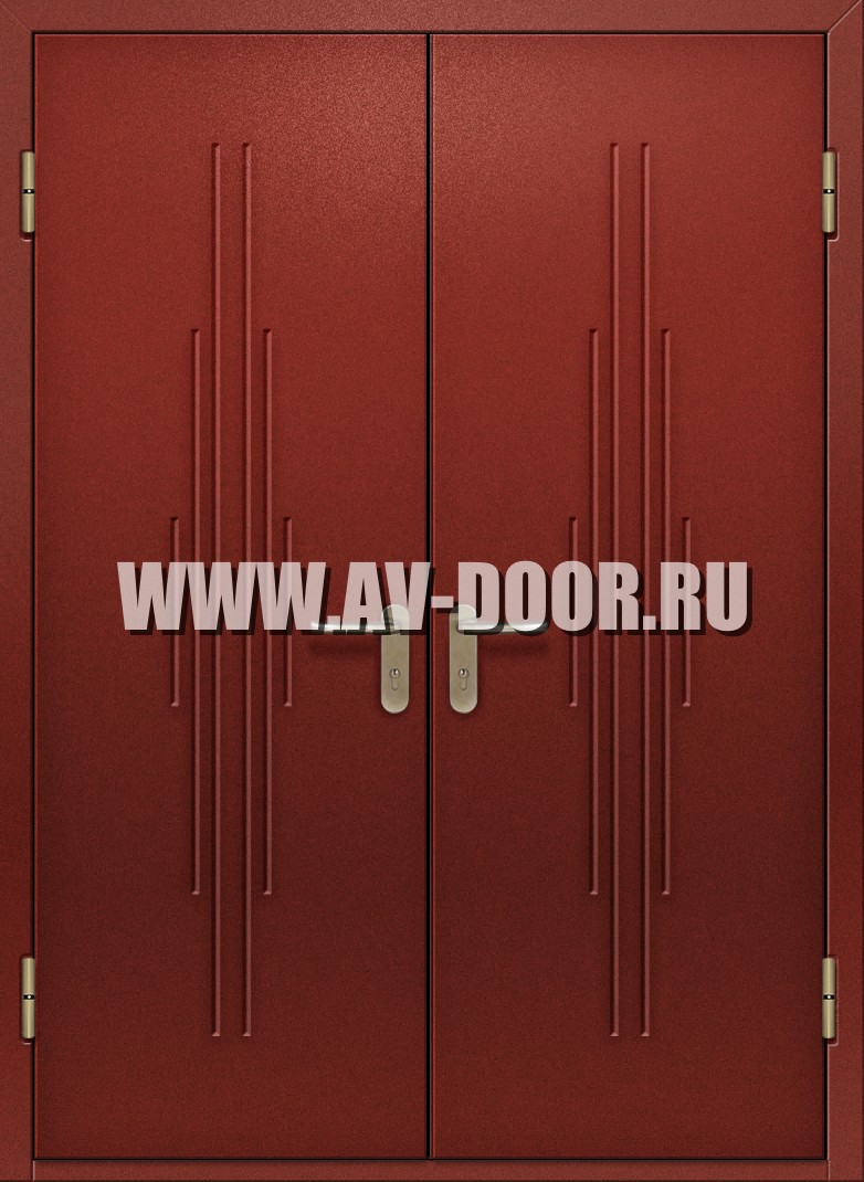Глухая дымогазонепроницаемая двупольная дверь