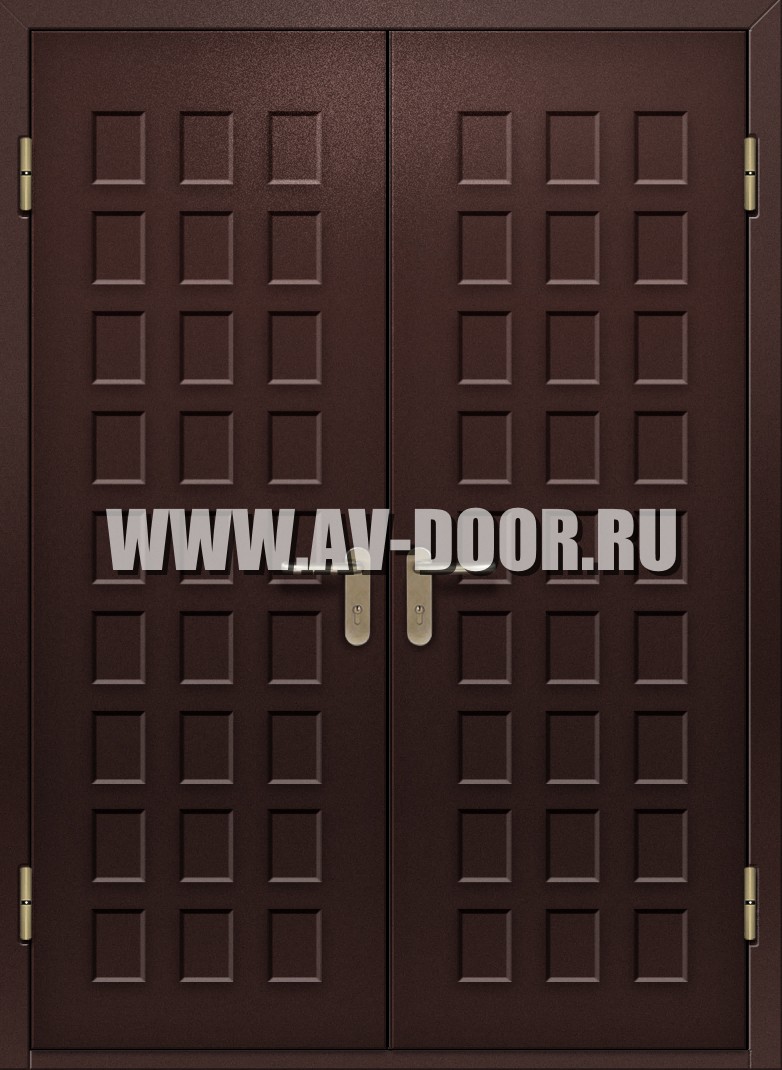Двухстворчатая газодымонепроницаемая глухая дверь