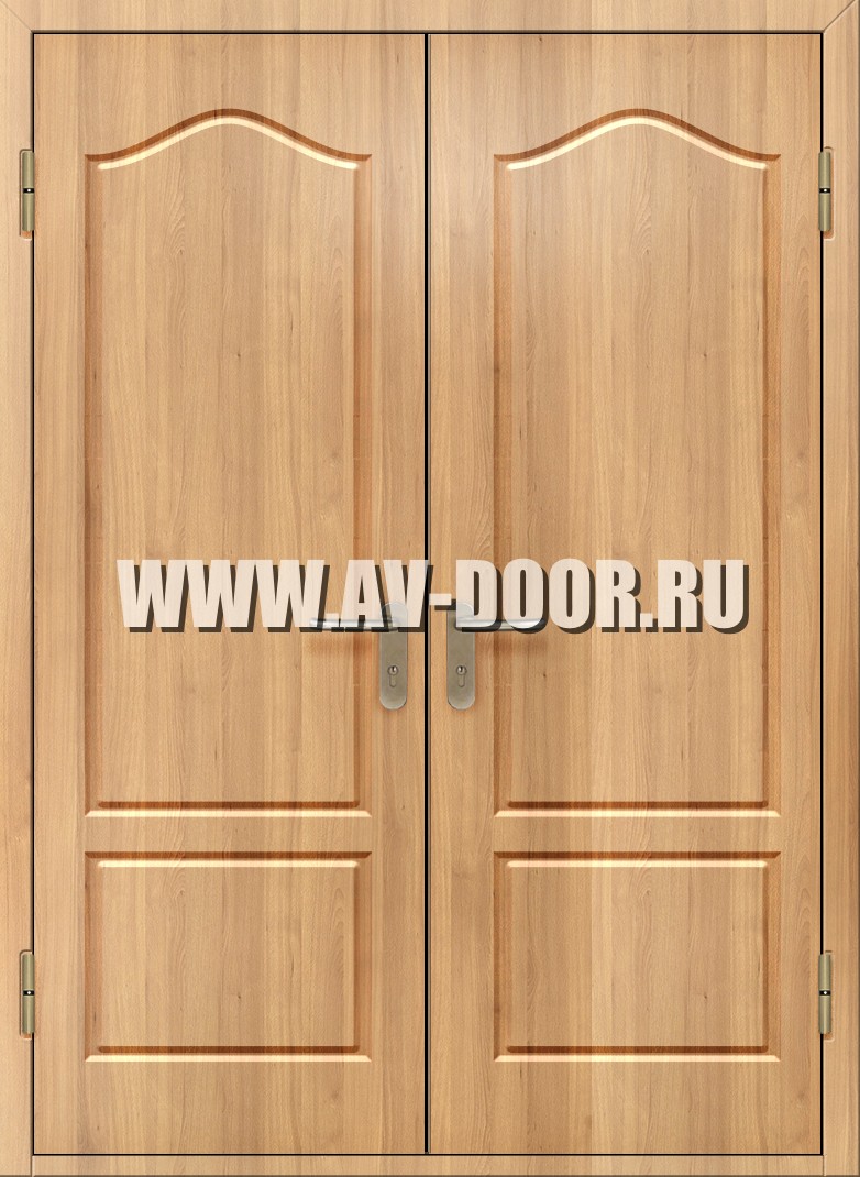 Газодымонепроницаемая двупольная глухая дверь из МДФ