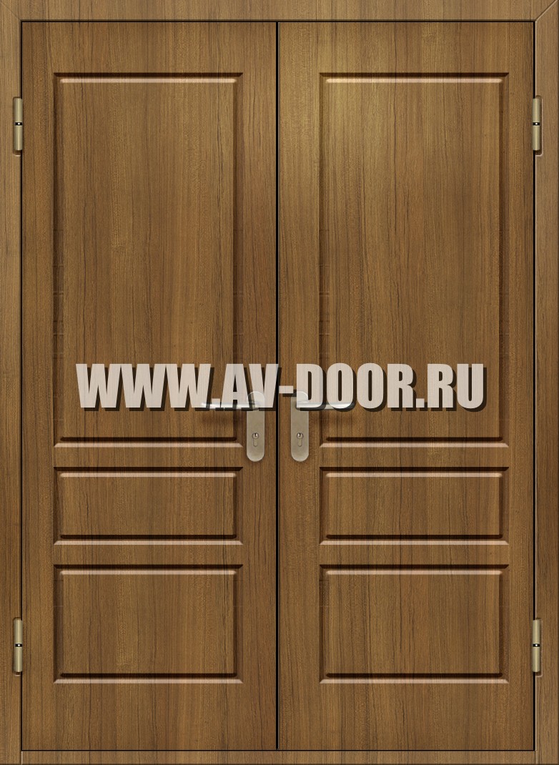 Глухая газодымонепроницаемая двупольная дверь из МДФ