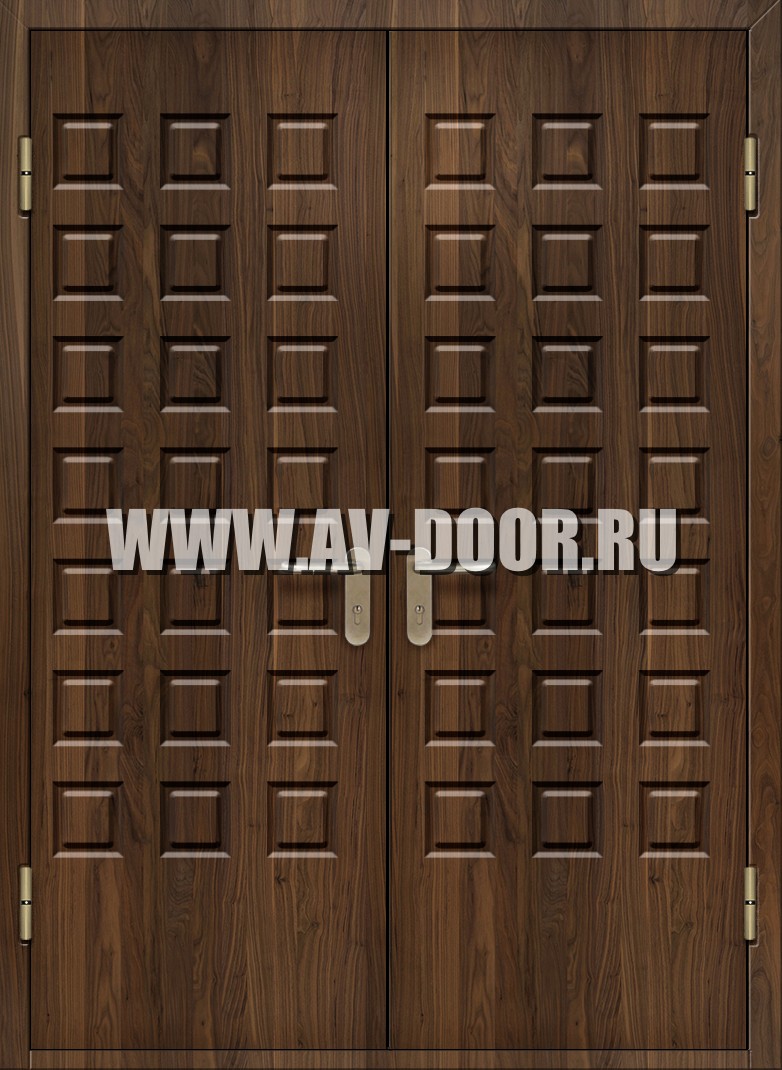 Глухая двупольная дымогазонепроницаемая дверь из МДФ