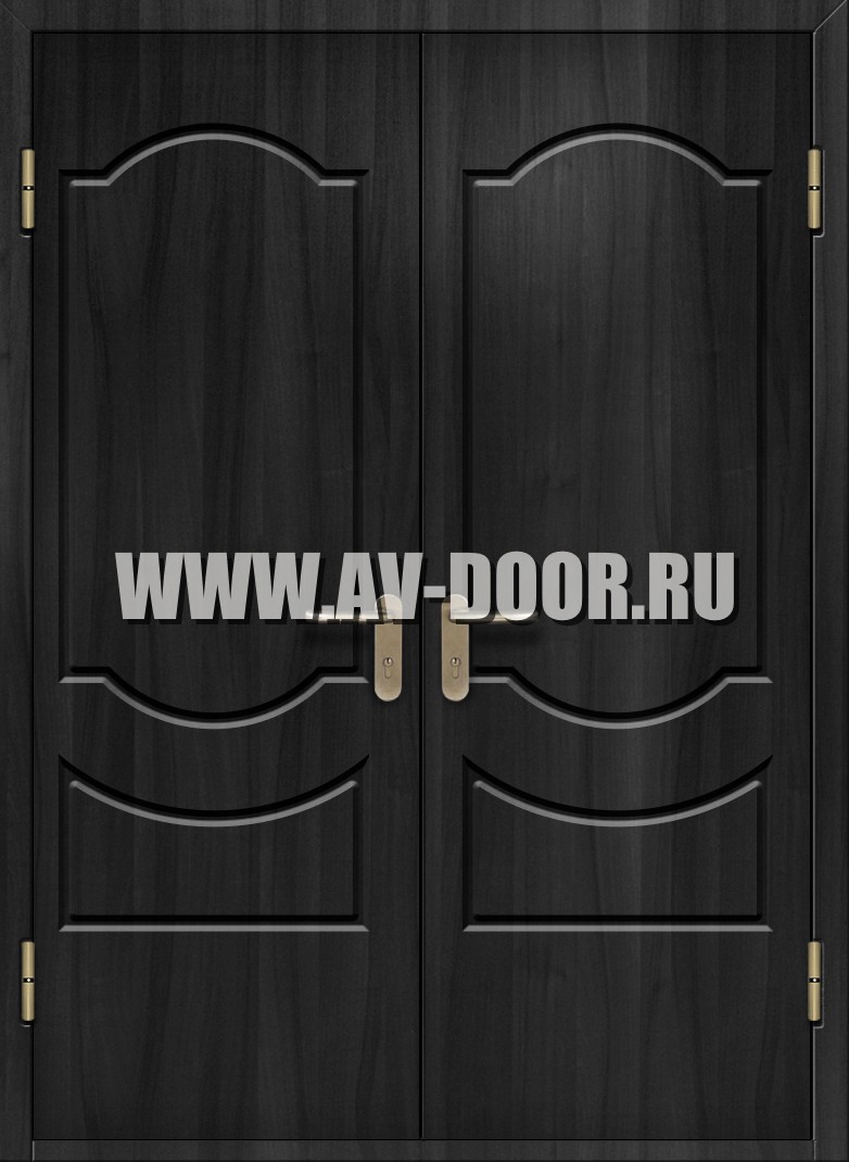 Двухстворчатая газодымонепроницаемая глухая дверь из МДФ