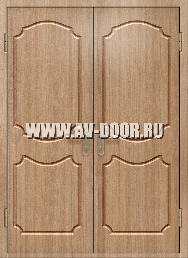 Глухая дымогазонепроницаемая двупольная дверь из МДФ