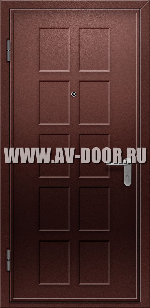 Однопольная дымогазонепроницаемая глухая дверь