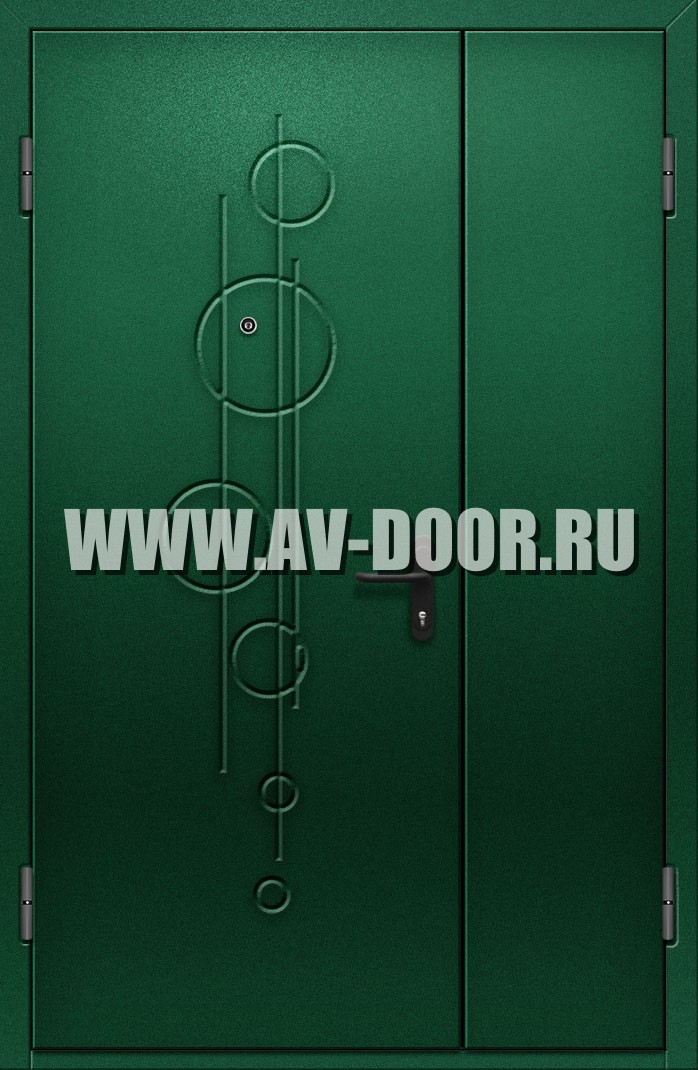 Полуторостворчатая дымогазонепроницаемая глухая дверь