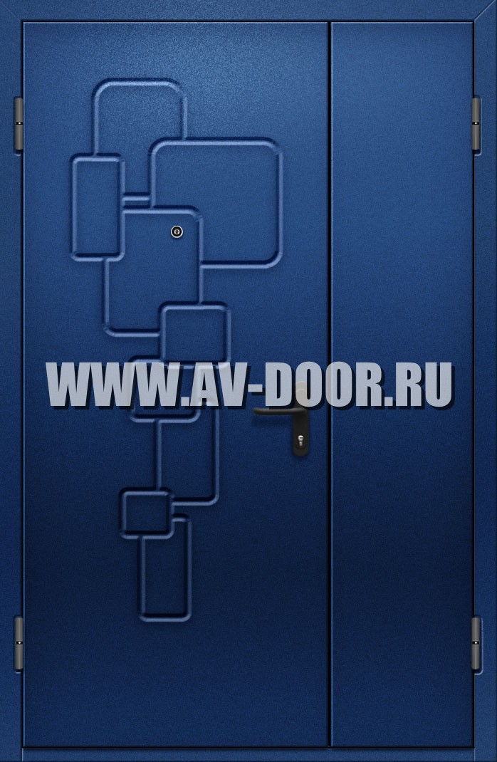 Газодымонепроницаемая полуторная глухая дверь