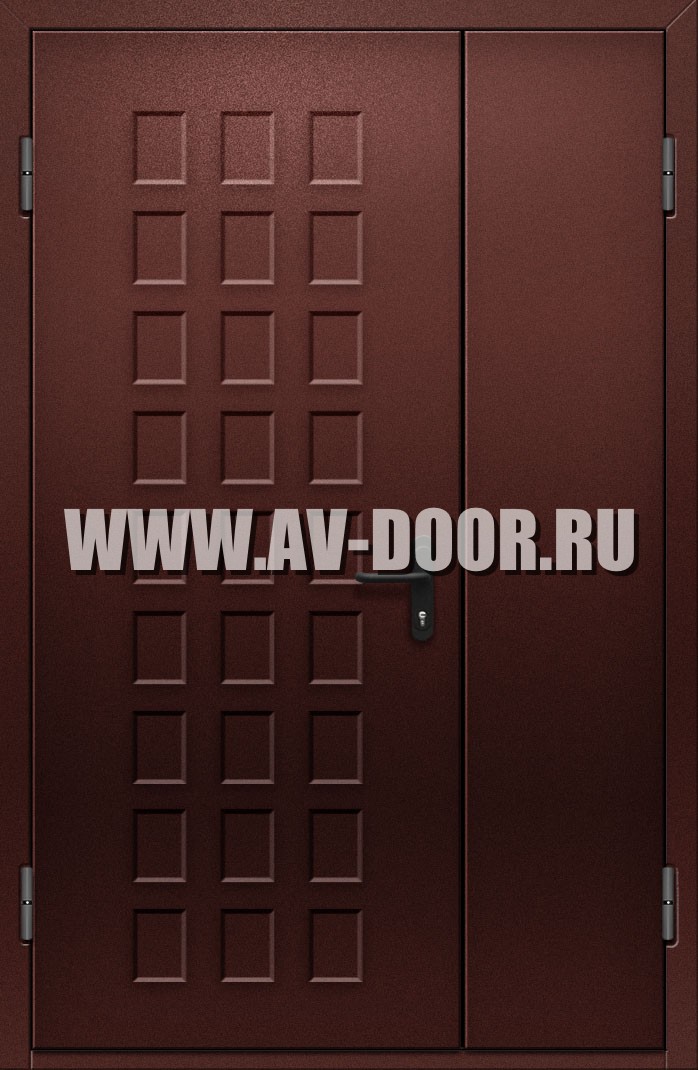 Глухая полуторная дымогазонепроницаемая дверь