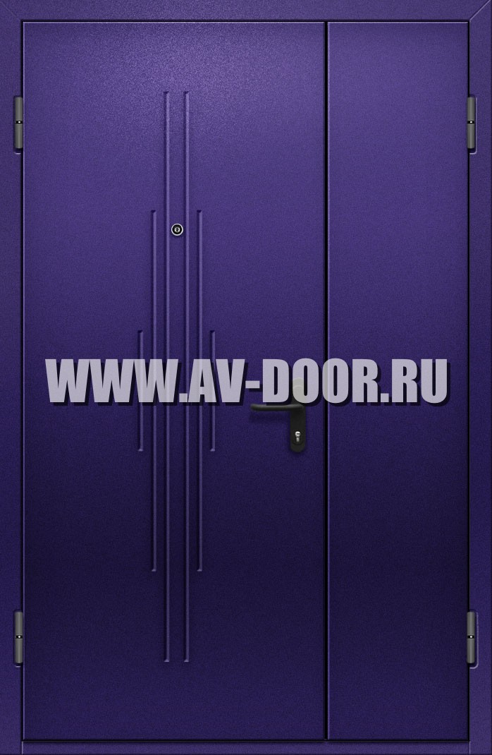 Полуторостворчатая газодымонепроницаемая глухая дверь