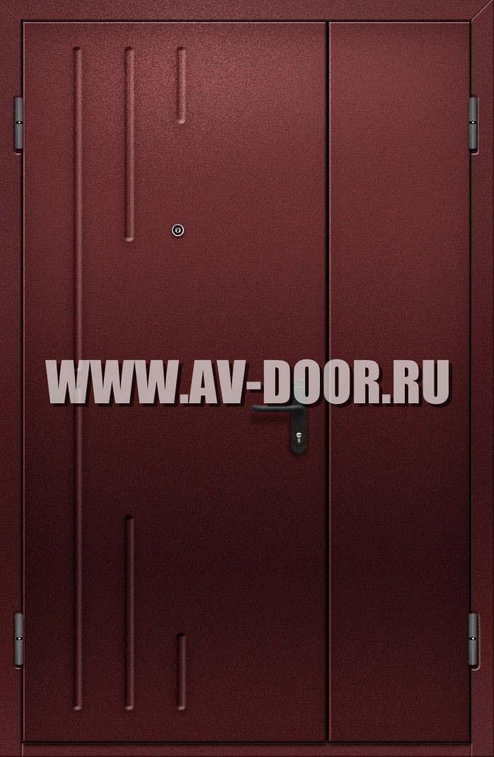 Дымогазонепроницаемая полуторостворчатая глухая дверь