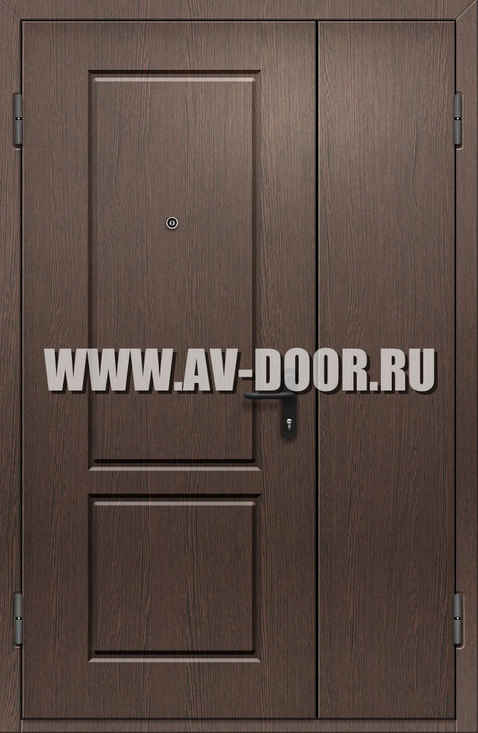 Глухая дымогазонепроницаемая полуторная дверь из МДФ
