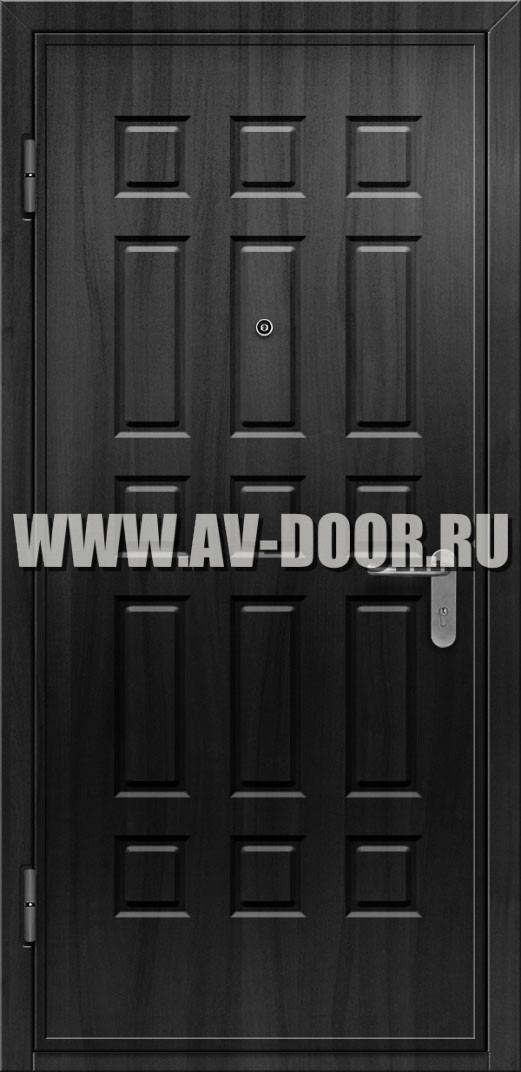 Противопожарная глухая дверь из МДФ с выпадающим порогом