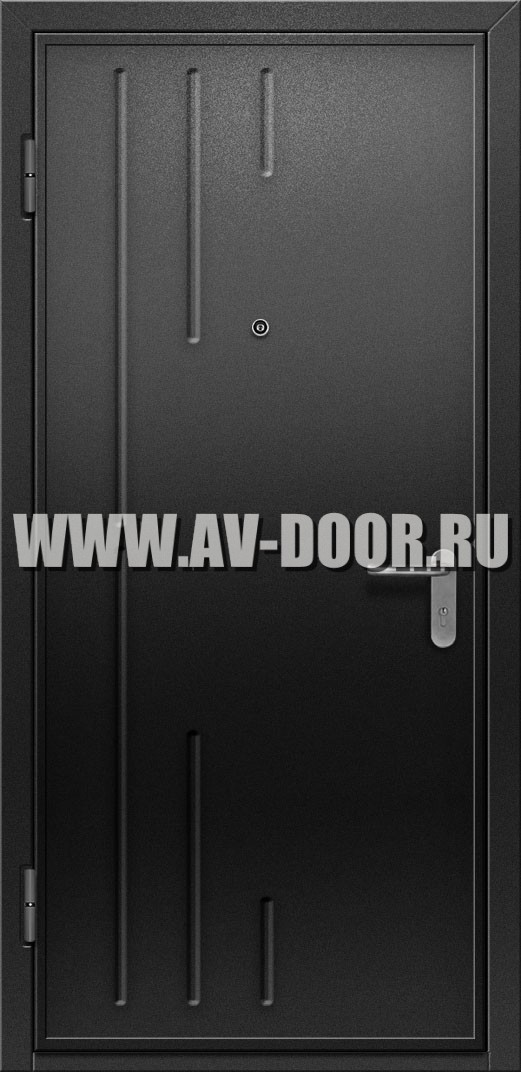 Глухая одностворчатая дверь с защитой от огня и порогом