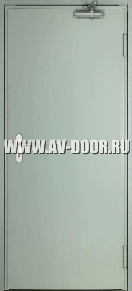 Дверь противопожарная однопольная глухая серая ДМП-1Г