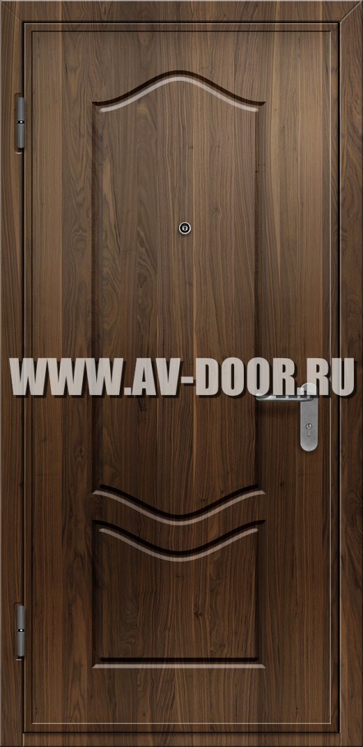 Глухая противопожарная огнеупорная дверь из МДФ с порогом