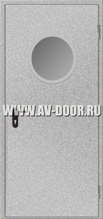 Дверь противопожарная одностворчатая с иллюминатором ДМП-1О