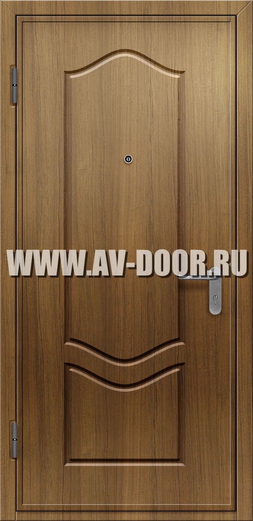 Одностворчатая глухая дверь с порогом из МДФ