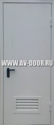 Дверь противопожарная однополая с вентиляционной решёткой ДМП-1Г