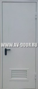 Дверь противопожарная однополая с вентиляционной решёткой ДМП-1Г