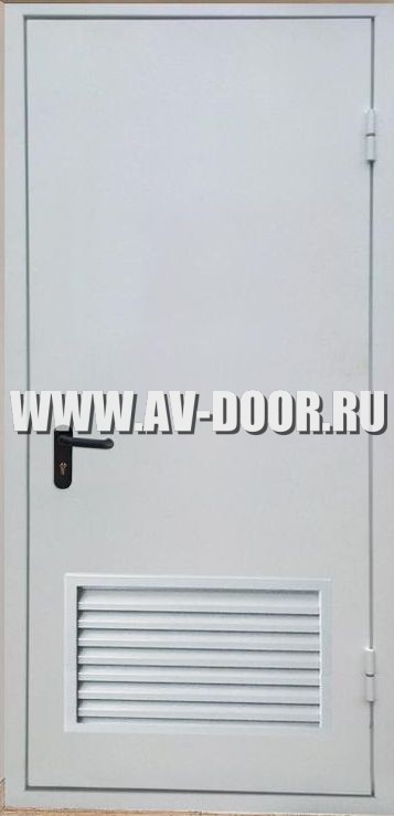 Дверь противопожарная однопольная с вентиляционной решёткой ДПР-52